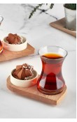 2 Kişilik Çay Seti - Ahşap Tabaklı