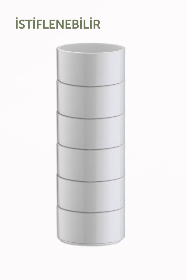 6'lı Porselen Mini Kase Sosluk - 6cm