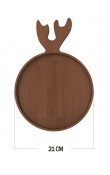 Ahşap Geyik Tabak 21cm - Venge
