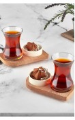 2 Kişilik Çay Seti - Ahşap Tabaklı