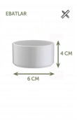 6'lı Porselen Mini Kase Sosluk - 6cm