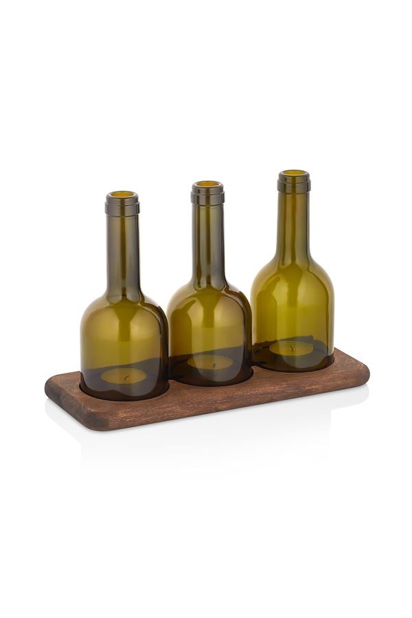  Winy 3'lü Şişe Mumluk - Venge Renkli